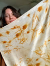 Late Summer Garden Silk Charmeuse scarf 22”x22” Square